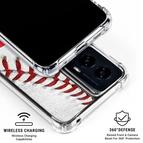 MLB Boston Red Sox Game Ball Moto G Power 5G (2024) Clear Case
