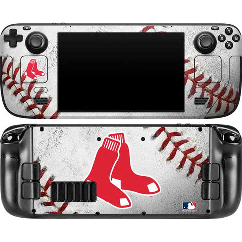 MLB Boston Red Sox Game Ball Steam Deck Handheld Gaming Computer OLED Skin