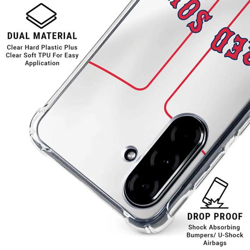MLB Boston Red Sox Home Jersey Galaxy A36 5G Clear Case