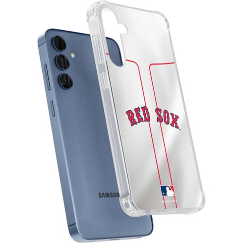 MLB Boston Red Sox Home Jersey Galaxy A55 5G Clear Case