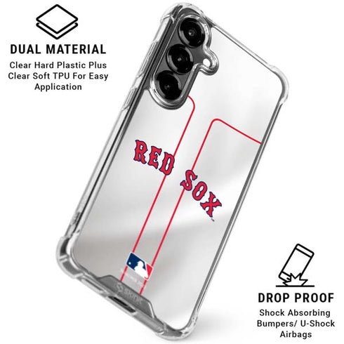 MLB Boston Red Sox Home Jersey Galaxy S26 Clear Case