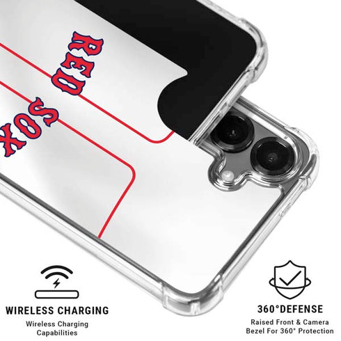 MLB Boston Red Sox Home Jersey Galaxy S26 Plus Clear Case