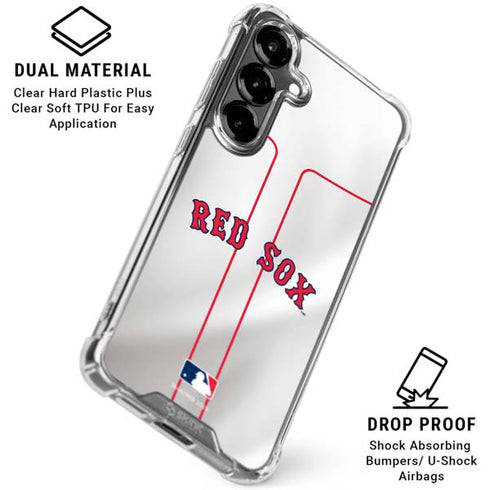 MLB Boston Red Sox Home Jersey Galaxy S26 Plus Clear Case