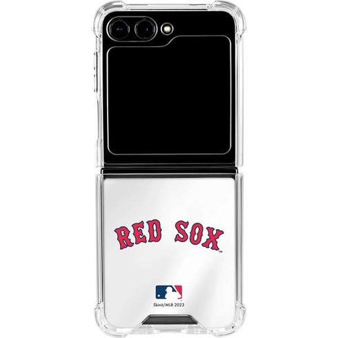 MLB Boston Red Sox Home Jersey Galaxy Z Flip6 Clear Case