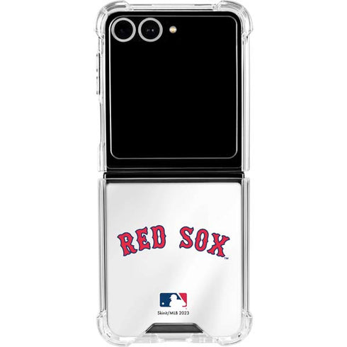 MLB Boston Red Sox Home Jersey Galaxy Z Flip7 Clear Case