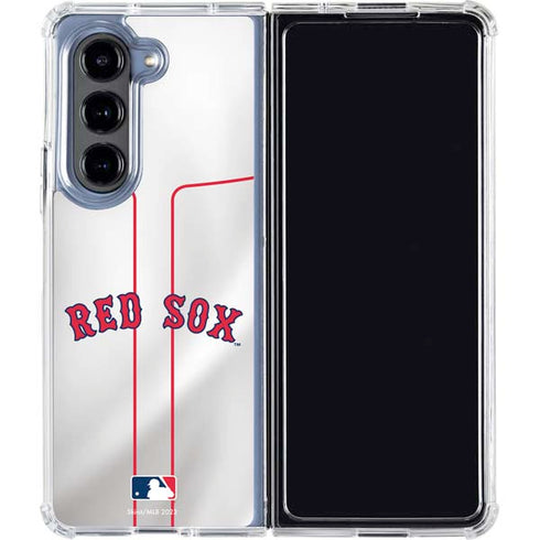 MLB Boston Red Sox Home Jersey Galaxy Z Fold5 5G Clear Case