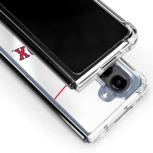 MLB Boston Red Sox Home Jersey Galaxy Z Fold5 5G Clear Case