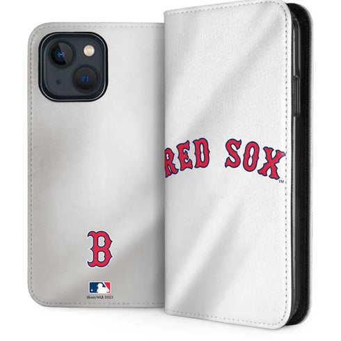 MLB Boston Red Sox Home Jersey iPhone 15 Plus Folio Case
