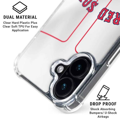 MLB Boston Red Sox Home Jersey iPhone 16 Clear Case