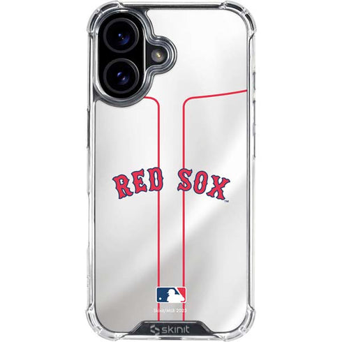 MLB Boston Red Sox Home Jersey iPhone 16 Plus Clear Case
