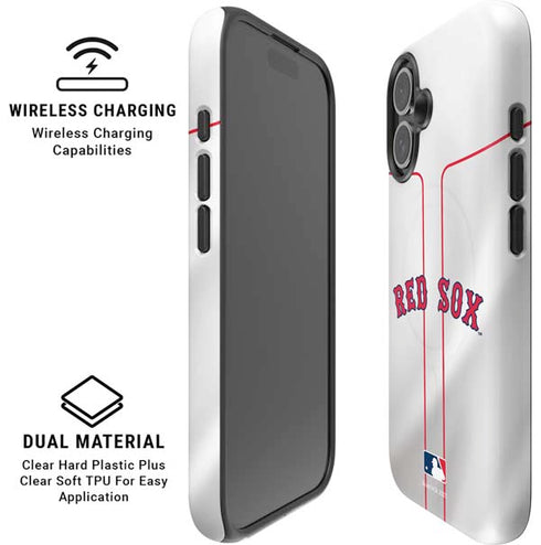 MLB Boston Red Sox Home Jersey iPhone 16 Plus Magsafe Impact Case