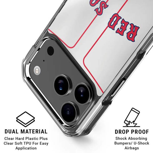MLB Boston Red Sox Home Jersey iPhone 17 Pro Max Clear Case