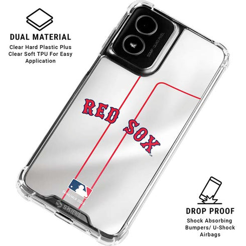 MLB Boston Red Sox Home Jersey Moto G Power 5G (2024) Clear Case