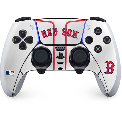MLB Boston Red Sox Home Jersey PS5 DualSense Edge Pro Controller Skin