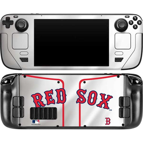MLB Boston Red Sox Home Jersey Steam Deck Handheld Gaming Computer OLED Skin