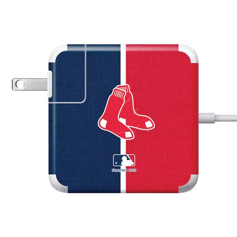 MLB Boston Red Sox Split 85W Power Adapter (15 and 17 inch MacBook Pro Charger) Skin