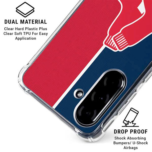 MLB Boston Red Sox Split Galaxy A36 5G Clear Case