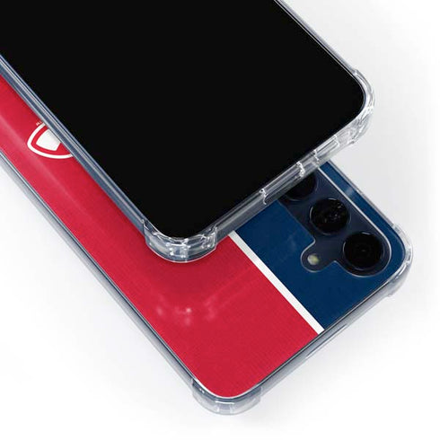 MLB Boston Red Sox Split Galaxy A55 5G Clear Case