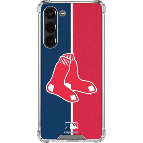 MLB Boston Red Sox Split Galaxy S24 FE Clear Case