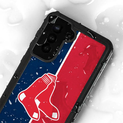 MLB Boston Red Sox Split Galaxy S24 Plus Waterproof Case