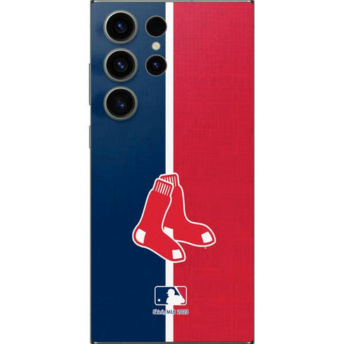 MLB Boston Red Sox Split Galaxy S25 Ultra Skin