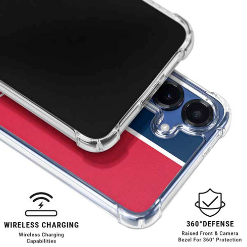 MLB Boston Red Sox Split Galaxy S25 FE Clear Case