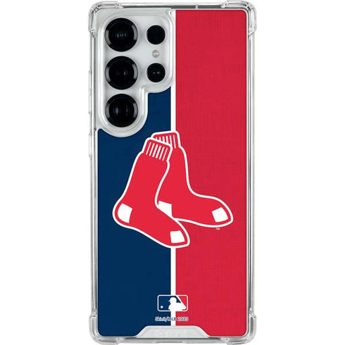 MLB Boston Red Sox Split Galaxy S25 Ultra Clear Case