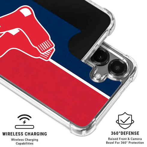 MLB Boston Red Sox Split Galaxy S26 Clear Case