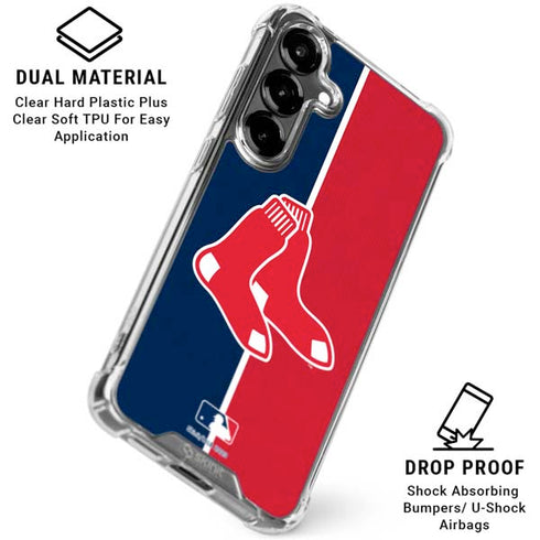 MLB Boston Red Sox Split Galaxy S26 Clear Case