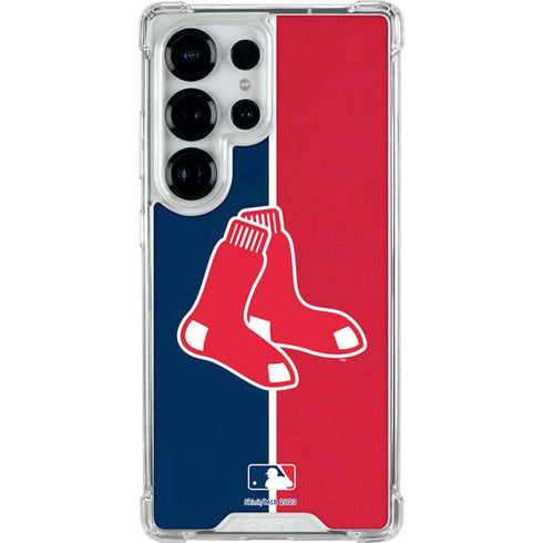 MLB Boston Red Sox Split Galaxy S26 Ultra Clear Case