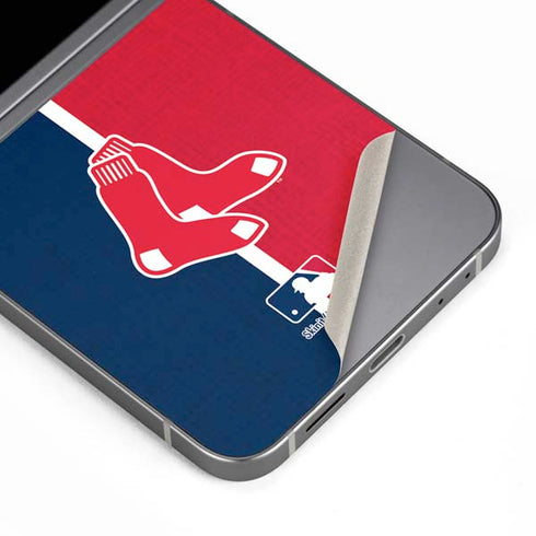 MLB Boston Red Sox Split Galaxy Z Flip6 Skin