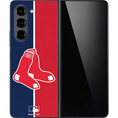 MLB Boston Red Sox Split Galaxy Z Fold5 5G Skin