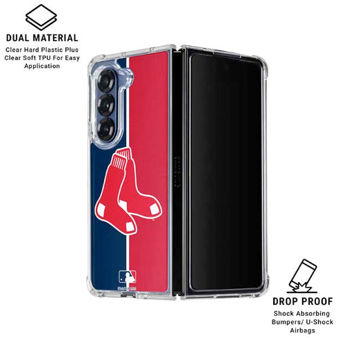 MLB Boston Red Sox Split Galaxy Z Fold6 Clear Case