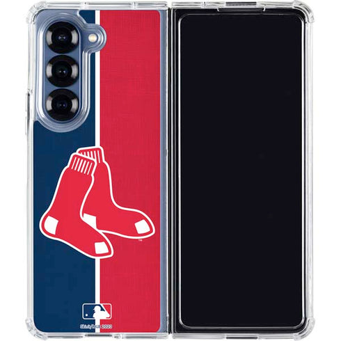 MLB Boston Red Sox Split Galaxy Z Fold7 Clear Case