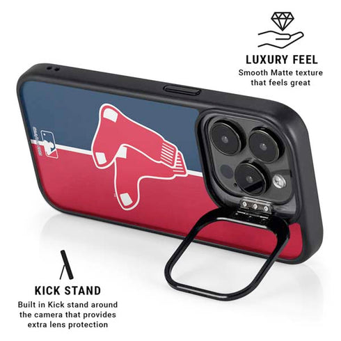 MLB Boston Red Sox Split iPhone 13 Pro Max Kickstand Case