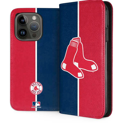 MLB Boston Red Sox Split iPhone 15 Pro Folio Case