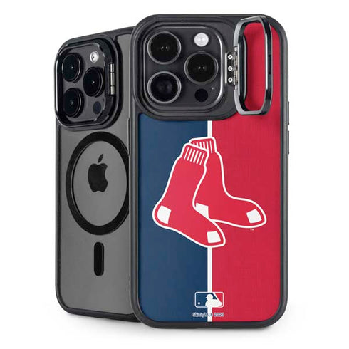 MLB Boston Red Sox Split iPhone 15 Pro Kickstand Case