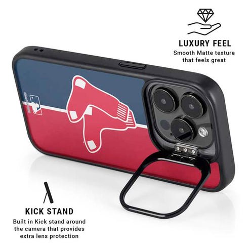 MLB Boston Red Sox Split iPhone 15 Pro Kickstand Case