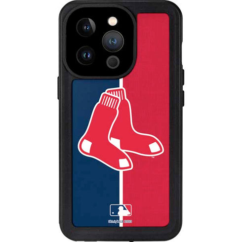 MLB Boston Red Sox Split iPhone 15 Pro Waterproof Case