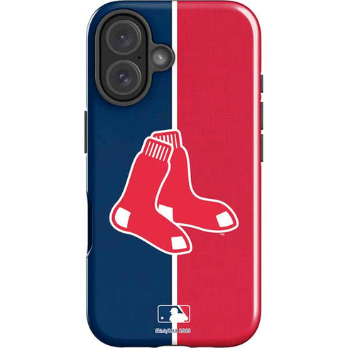 MLB Boston Red Sox Split iPhone 16 Plus Impact Case