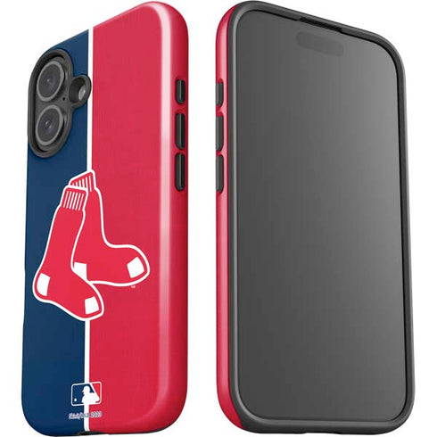 MLB Boston Red Sox Split iPhone 16 Plus Impact Case