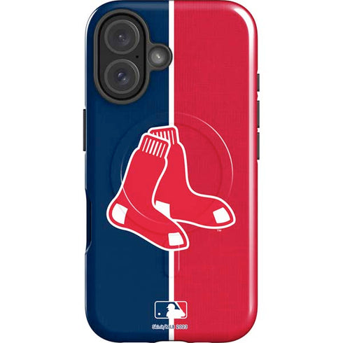 MLB Boston Red Sox Split iPhone 16 Plus Magsafe Impact Case