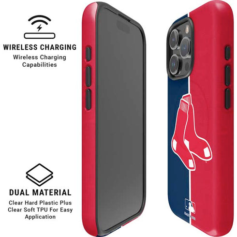 MLB Boston Red Sox Split iPhone 16 Pro Max Magsafe Impact Case
