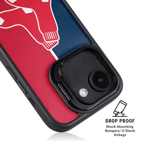 MLB Boston Red Sox Split iPhone 16e Kickstand Case