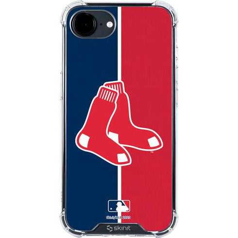 MLB Boston Red Sox Split iPhone 16e Clear Case