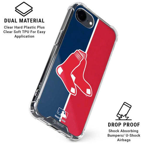 MLB Boston Red Sox Split iPhone 16e Clear Case