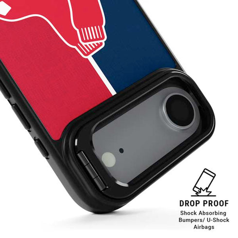 MLB Boston Red Sox Split iPhone 17 Air Kickstand Case