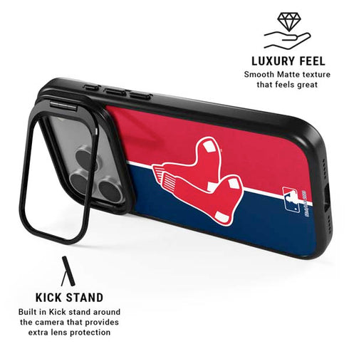 MLB Boston Red Sox Split iPhone 17 Pro Kickstand Case