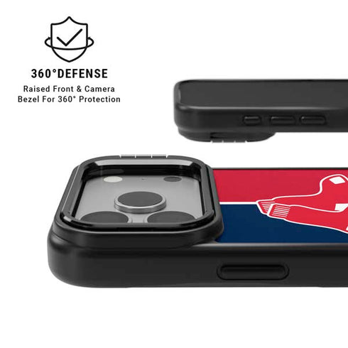 MLB Boston Red Sox Split iPhone 17 Pro Kickstand Case