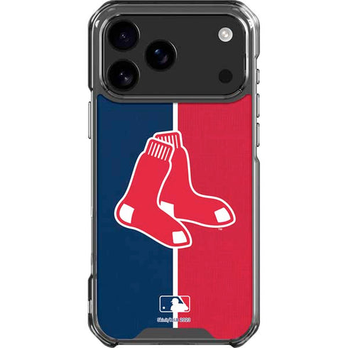 MLB Boston Red Sox Split iPhone 17 Pro Max Clear Case